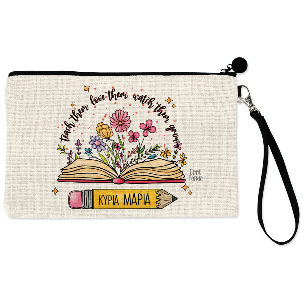 Νεσεσέρ για τη δασκάλα Βιβλίο & Μολύβι floral