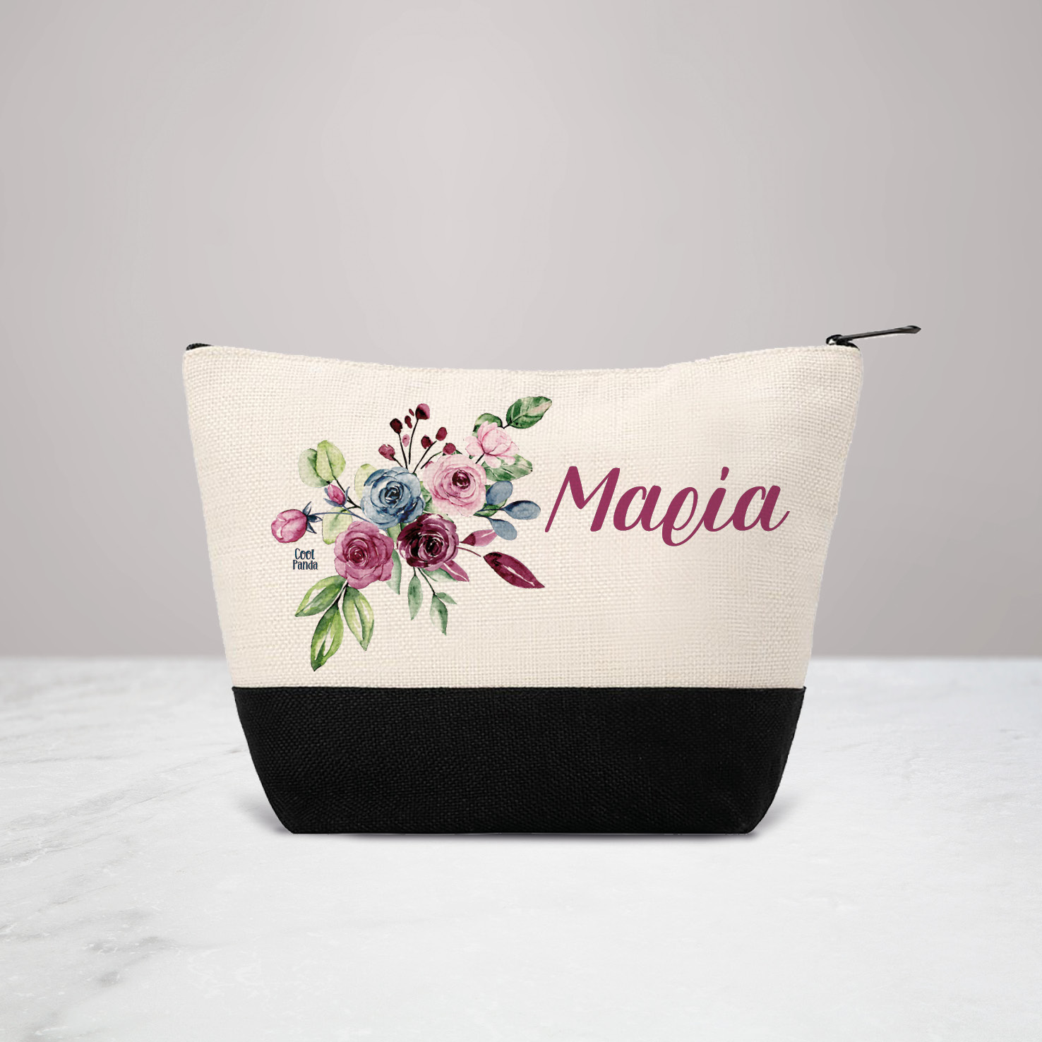 Σετ τσάντα θαλάσσης και νεσεσέρ Μονόγραμμα Floral Roses