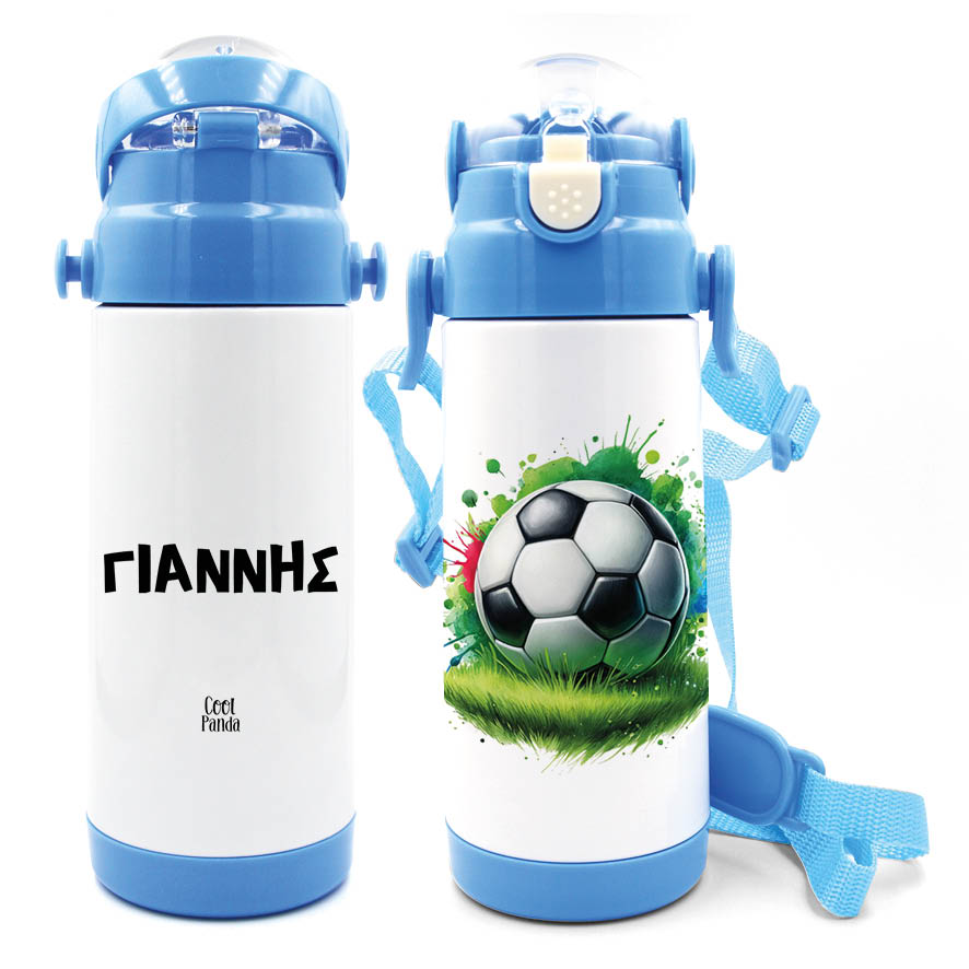 Μπουκάλι νερού θερμός με καλαμάκι “Football”