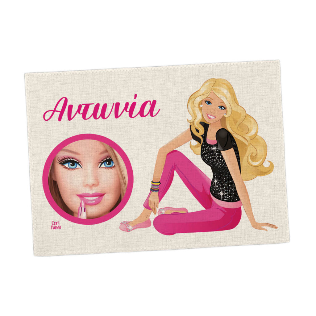 Σουπλά φαγητού λινό “Barbie”