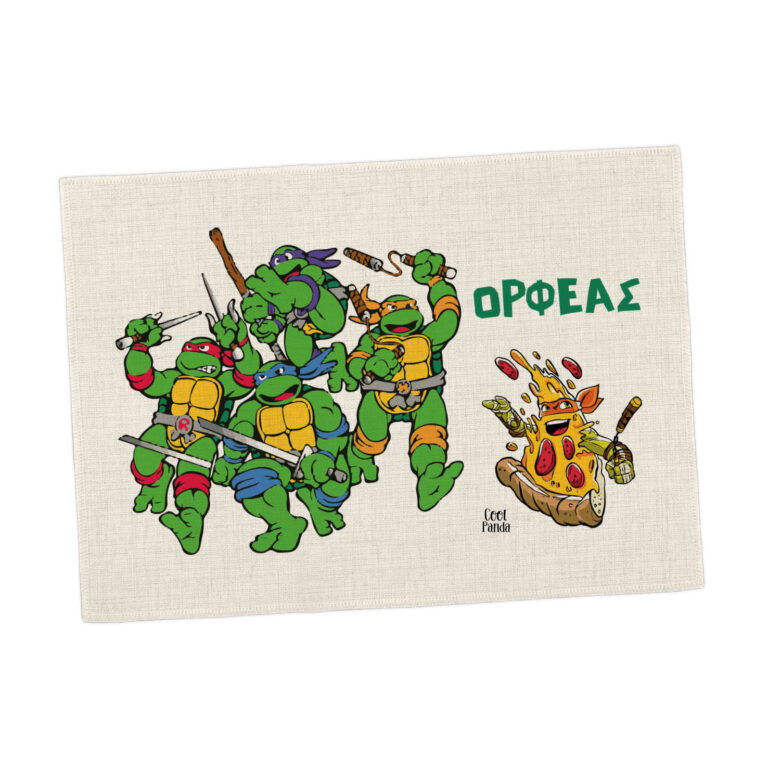 Σουπλά φαγητού λινό “Χελωνονιτζάκια”