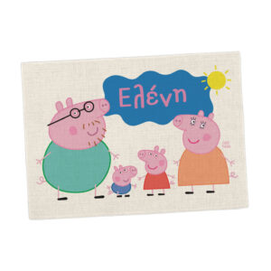 Σουπλά φαγητού λινό “Peppa pig”