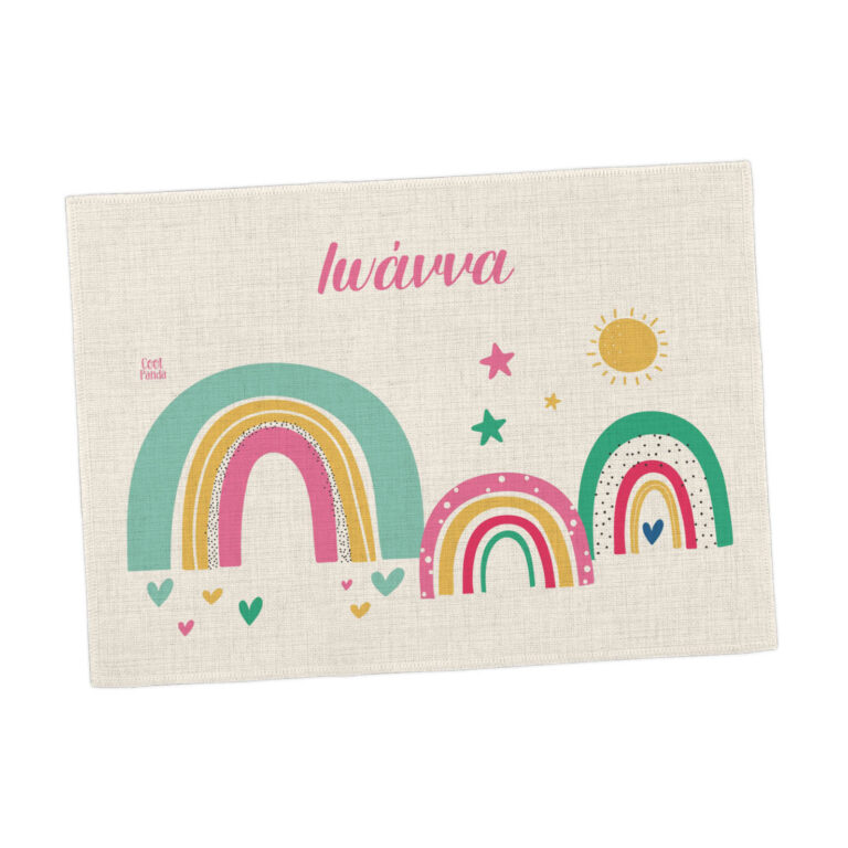 Σουπλά φαγητού λινό “Ουράνια τόξα”