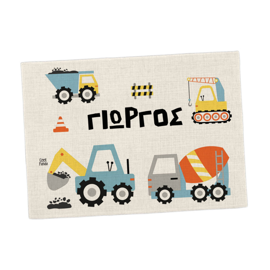 Σουπλά φαγητού λινό “Trucks”