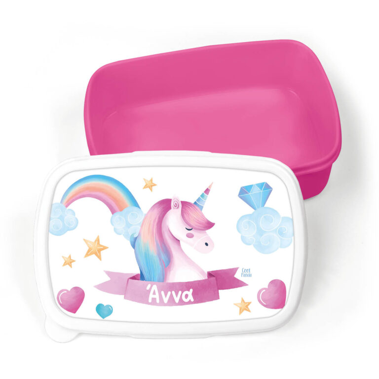 Τάπερ φαγητού “Ροζ Μονόκερος”