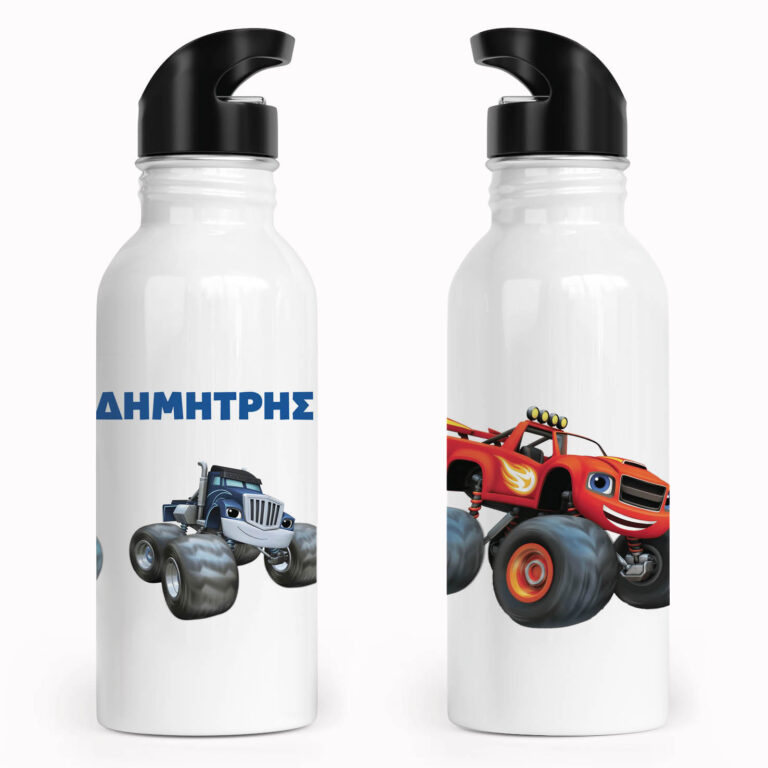 Μπουκάλι νερού ανοξείδωτο με καλαμάκι λευκό “Blaze”