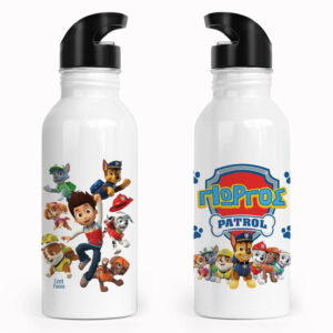 Μπουκάλι νερού ανοξείδωτο με καλαμάκι λευκό “Paw Patrol”
