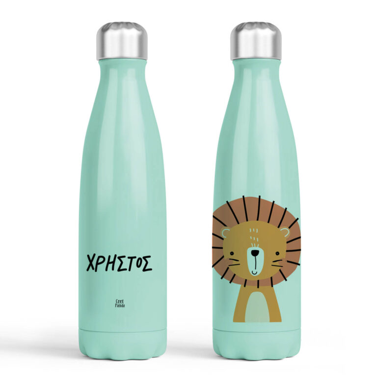 Μπουκάλι νερού θερμός Μπλε “Λιονταράκι”