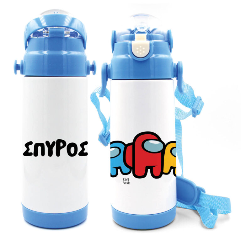 Μπουκάλι νερού θερμός με καλαμάκι “Among us” boy