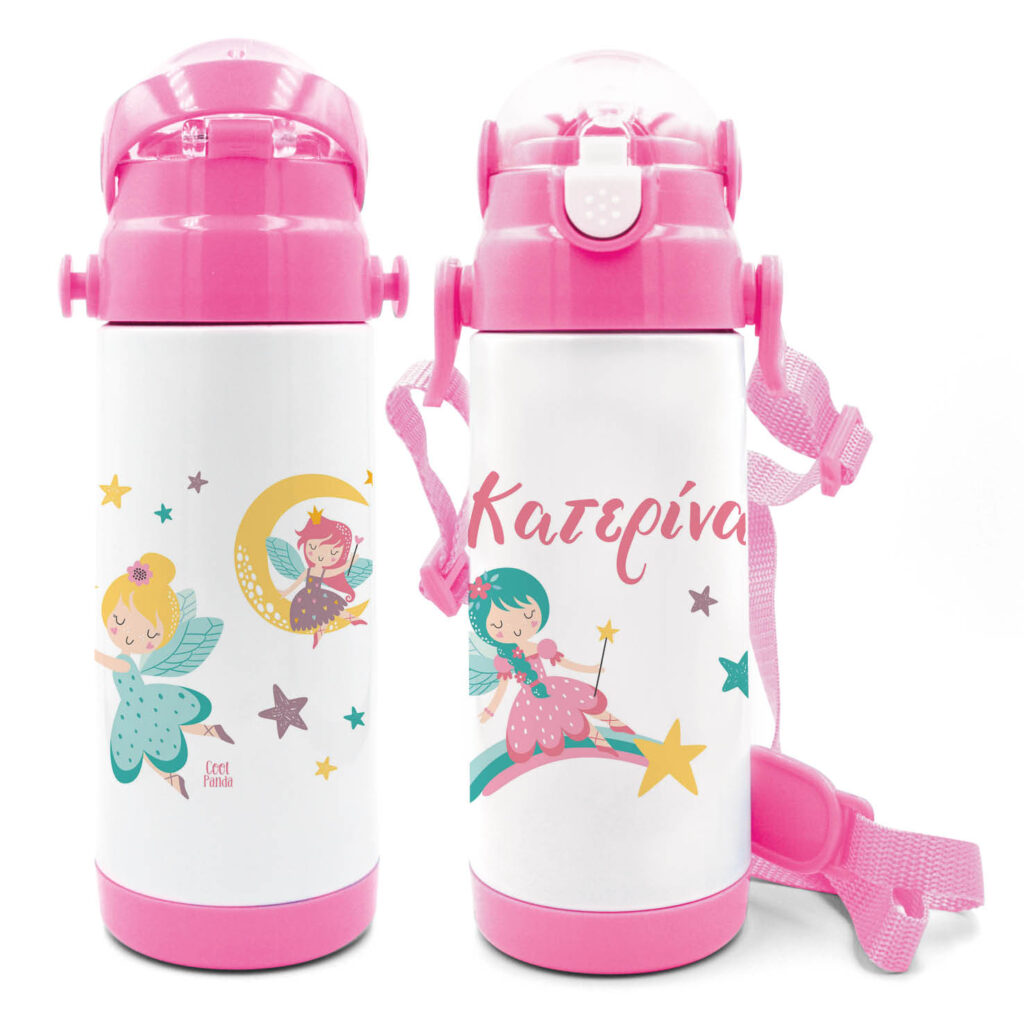 Μπουκάλι νερού θερμός με καλαμάκι “Dreaming fairies”