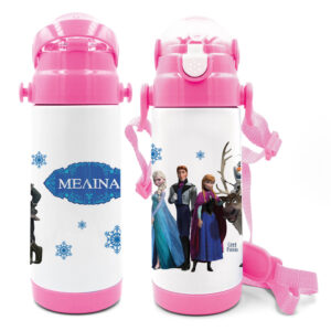 Μπουκάλι νερού θερμός με καλαμάκι “Frozen”