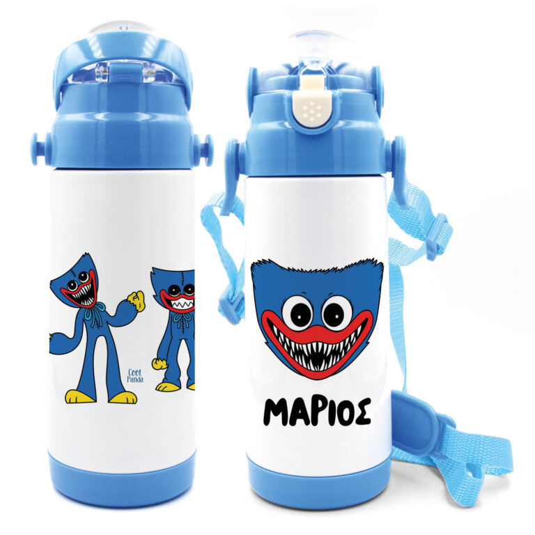 Μπουκάλι νερού θερμός με καλαμάκι  “Huggy Wuggy”