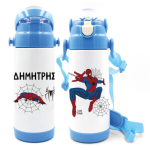 Μπουκάλι νερού θερμός με καλαμάκι  “Spiderman”