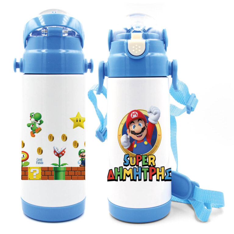 Μπουκάλι νερού θερμός με καλαμάκι  “Super Mario”