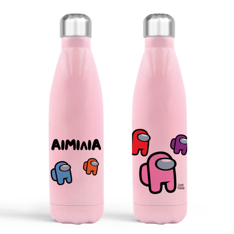 Μπουκάλι νερού θερμός ροζ “Among us” girl