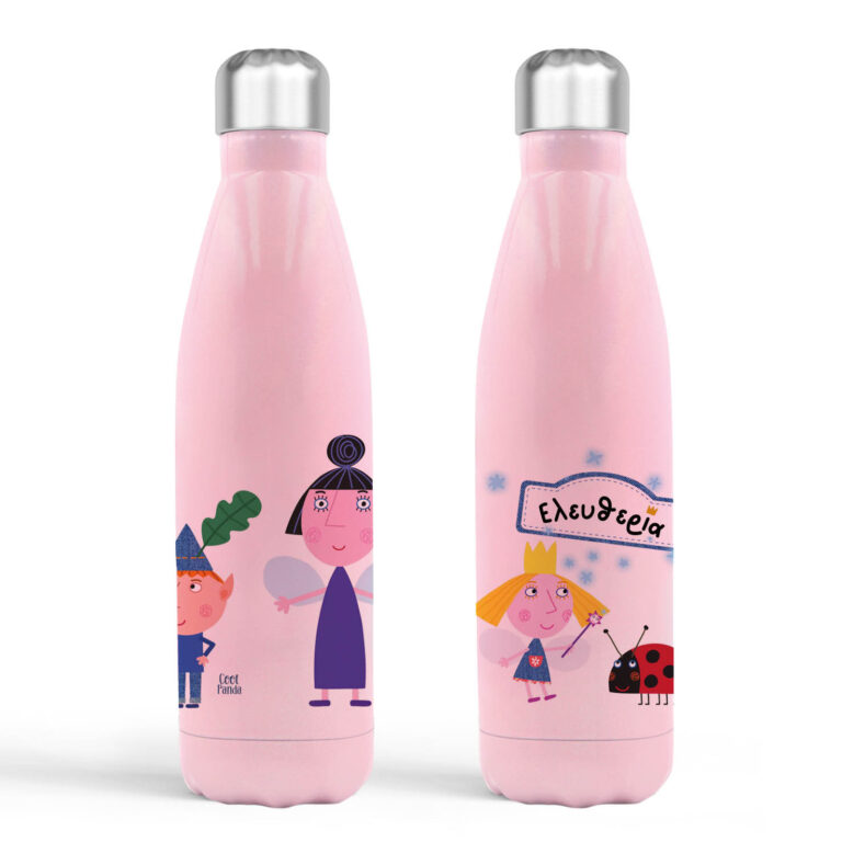 Μπουκάλι νερού θερμός ροζ “Ben and Holly”