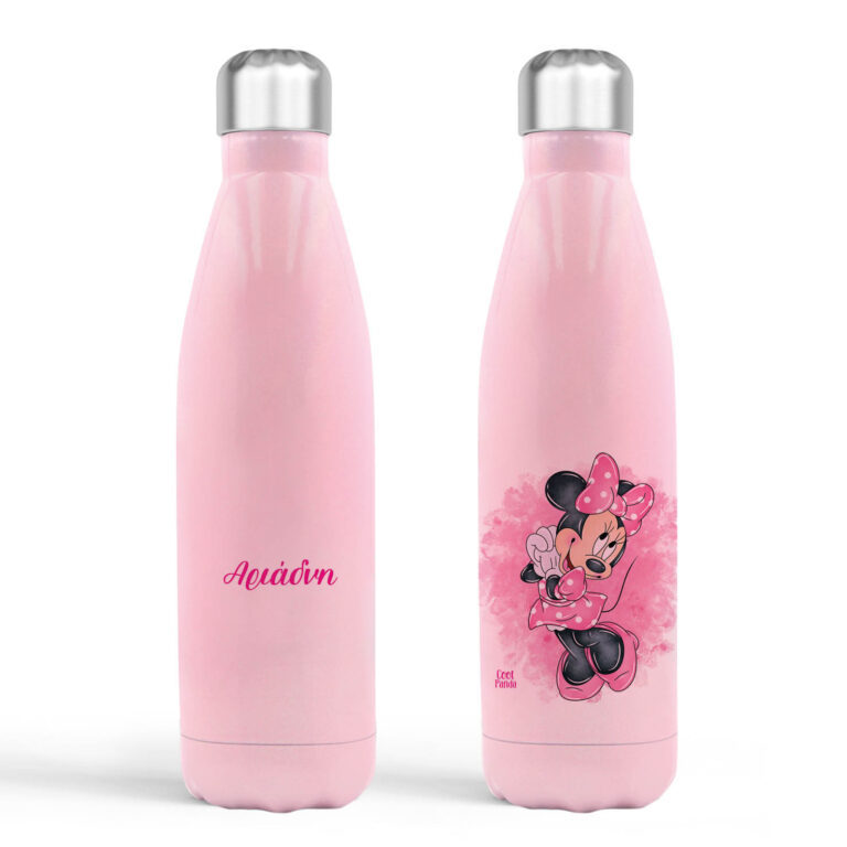 Μπουκάλι νερού θερμός ροζ “Minnie”