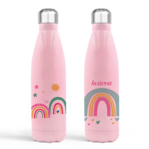 Μπουκάλι νερού θερμός ροζ “Ουράνια τόξα”