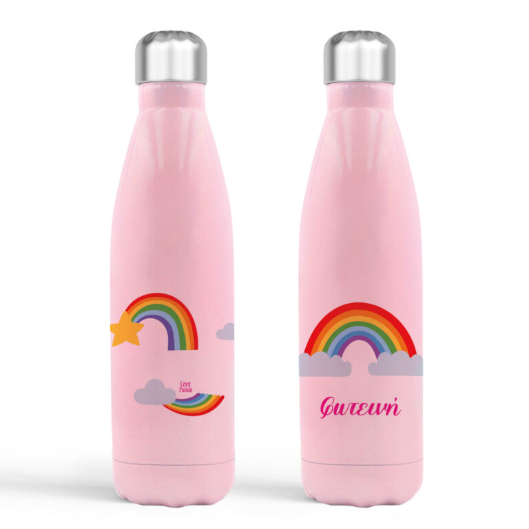 Μπουκάλι νερού θερμός ροζ “Ουράνιο τόξο”