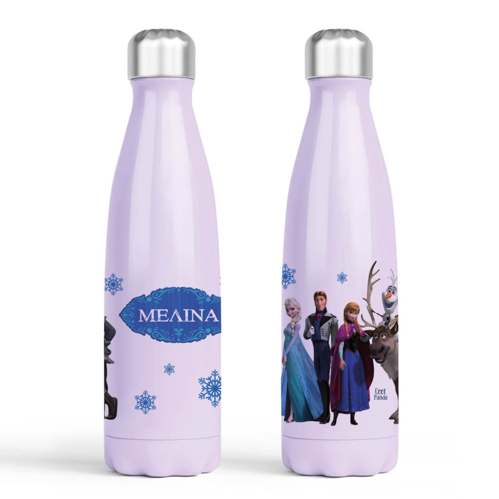 Μπουκάλι νερού θερμός μωβ “Frozen”
