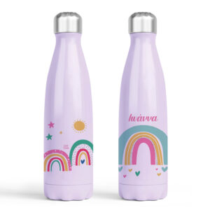 Μπουκάλι νερού θερμός μωβ “Ουράνια τόξα”