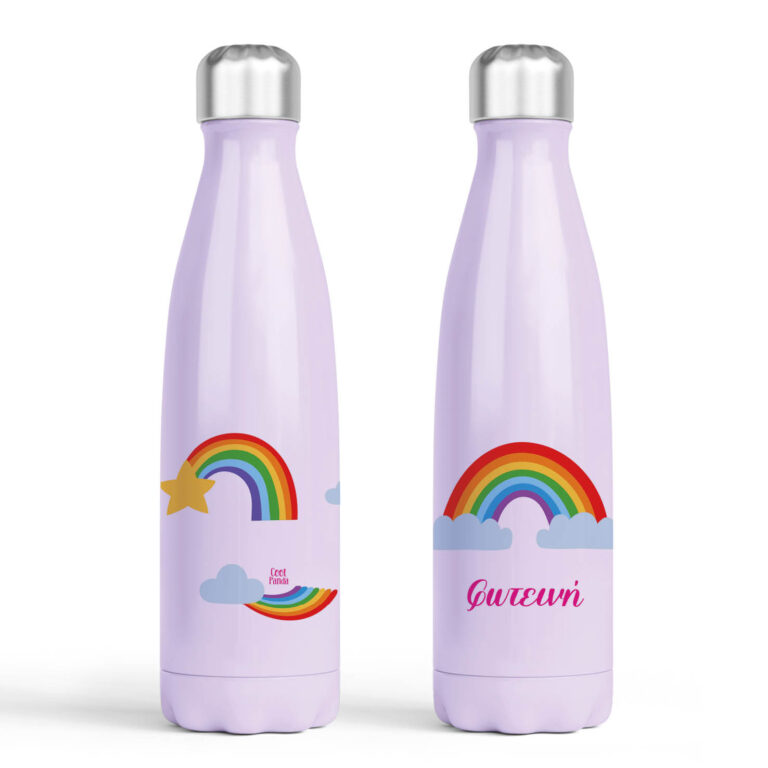 Μπουκάλι νερού θερμός μωβ “Ουράνιο τόξο”