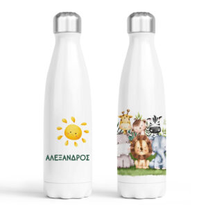 Μπουκάλι νερού θερμός λευκό “Animals”