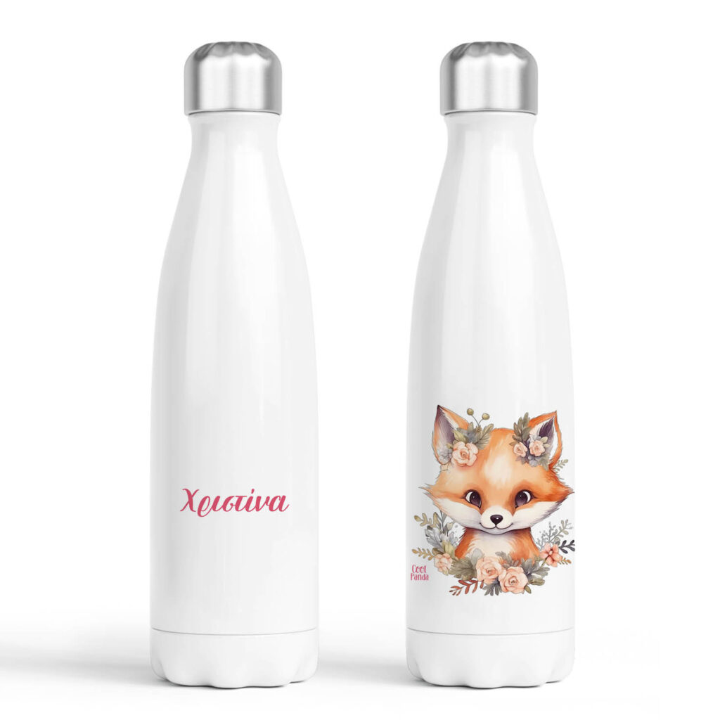 Μπουκάλι νερού θερμός λευκό “Αλεπουδάκι”