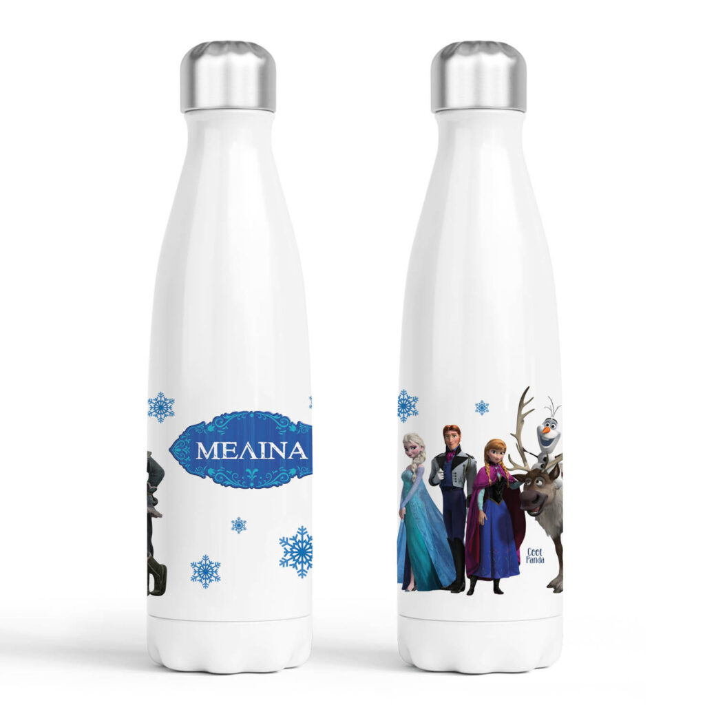 Μπουκάλι νερού θερμός λευκό “Frozen”