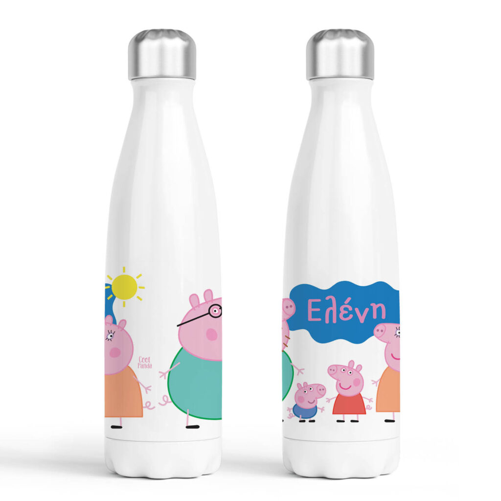 Μπουκάλι νερού θερμός λευκό “Peppa pig”