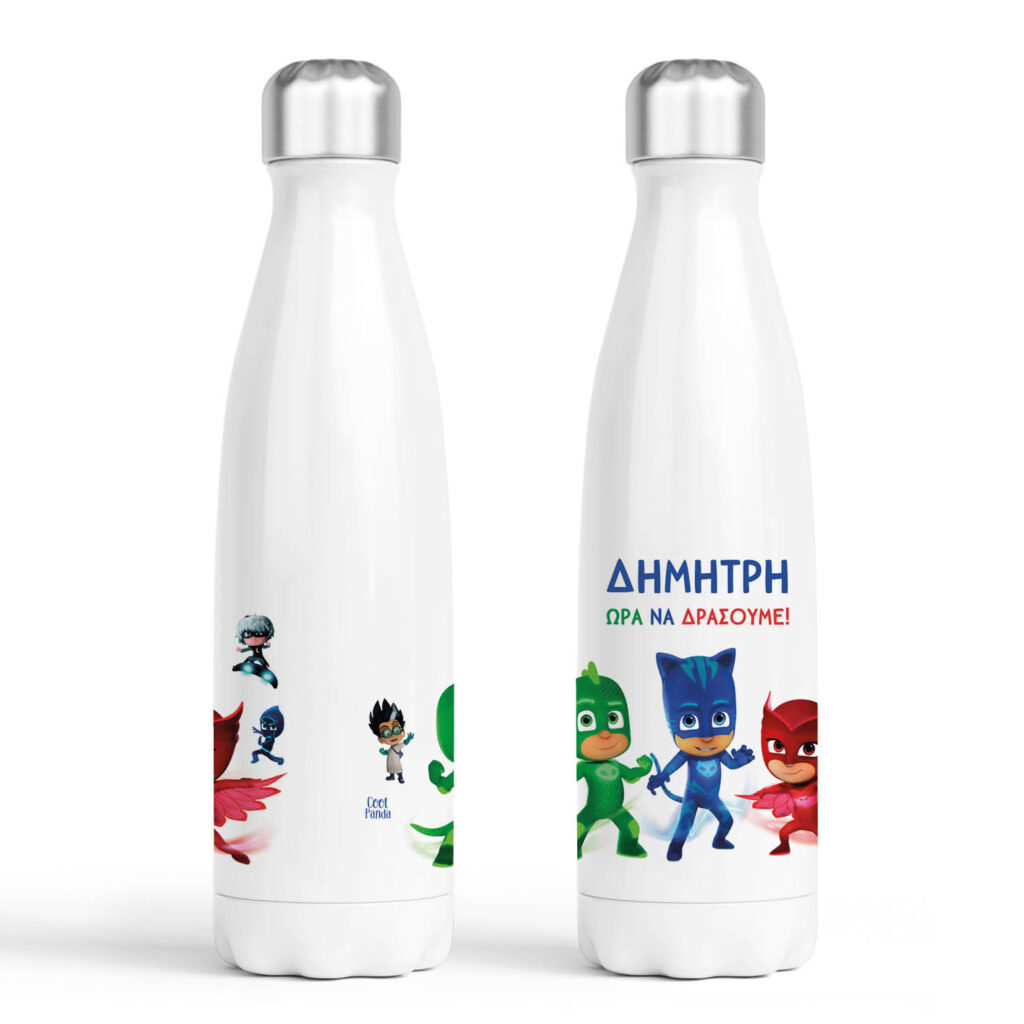 Μπουκάλι νερού θερμός λευκό “PJ masks”