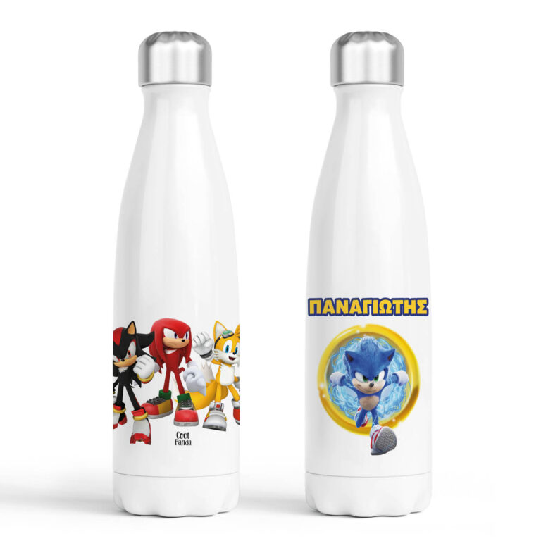 Μπουκάλι νερού θερμός λευκό “Sonic”