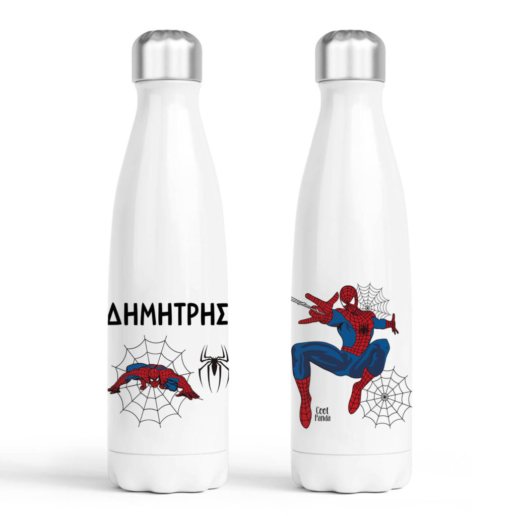 Μπουκάλι νερού θερμός λευκό “Spiderman”