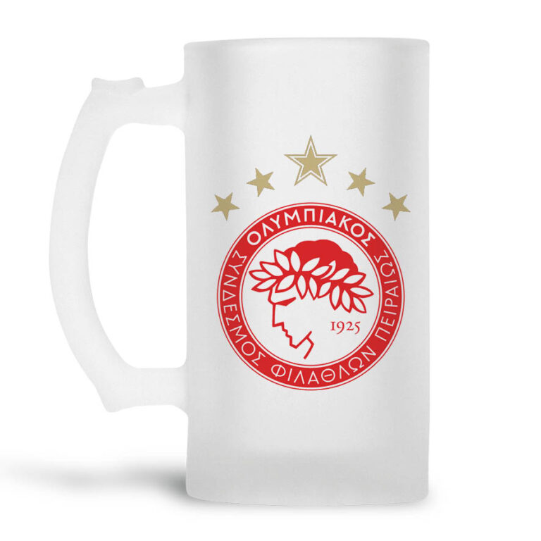 Γυάλινο ποτήρι μπύρας ΟΛΥΜΠΙΑΚΟΣ 500ml