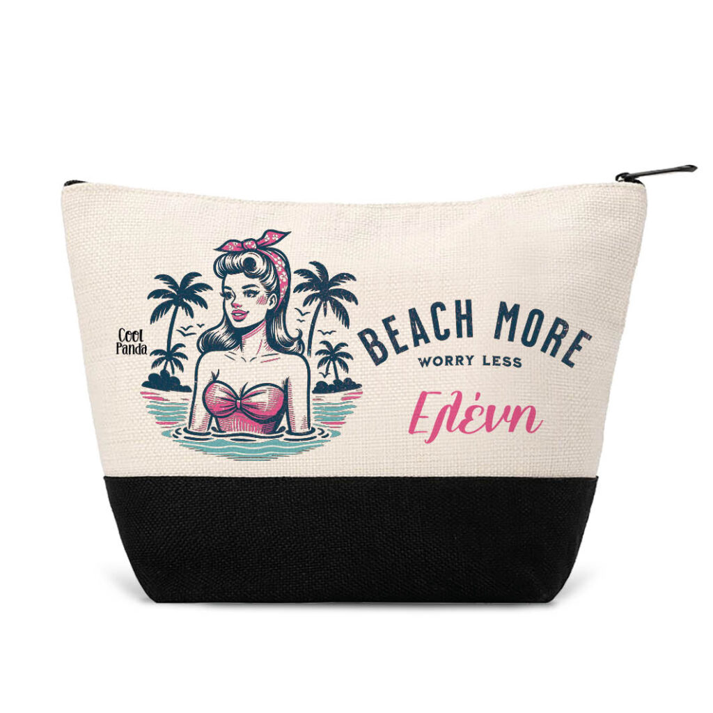 Νεσεσέρ “Beach more worry less” μαύρο