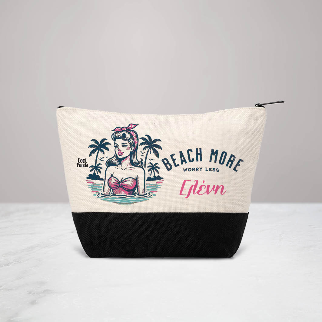 Νεσεσέρ “Beach more worry less” μαύρο