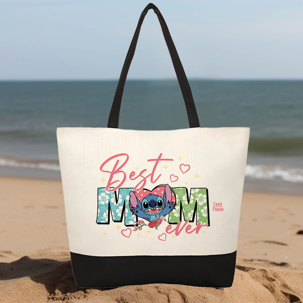Τσάντα θαλάσσης Stitch best MOM
