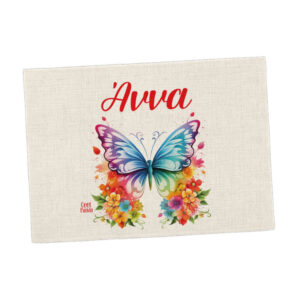 Σουπλά φαγητού λινό “Floral Πεταλούδα”