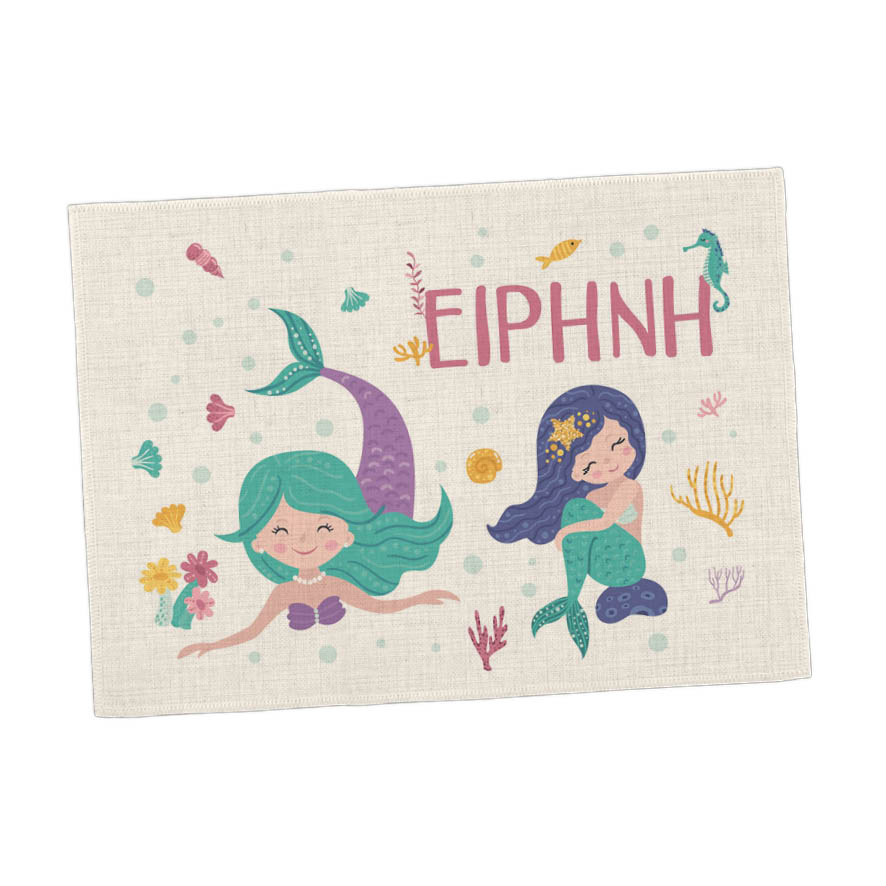 Σουπλά φαγητού λινό “Μωβ Γοργόνες”