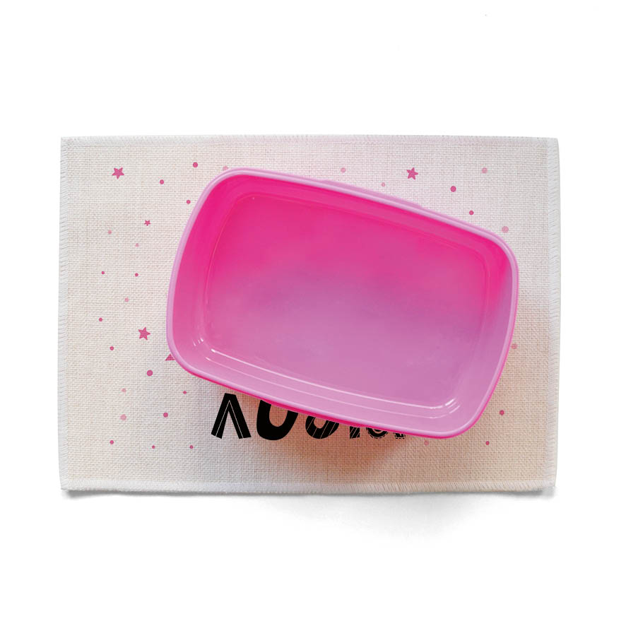 Σουπλά φαγητού λινό “Super Girl”