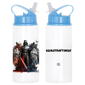 Μπουκάλι νερού με καλαμάκι λευκό “Star Wars Army”