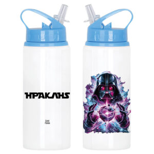 Μπουκάλι νερού με καλαμάκι λευκό “Star Wars Purple”