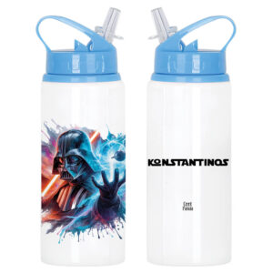 Μπουκάλι νερού με καλαμάκι λευκό “Star Wars Σπαθί”