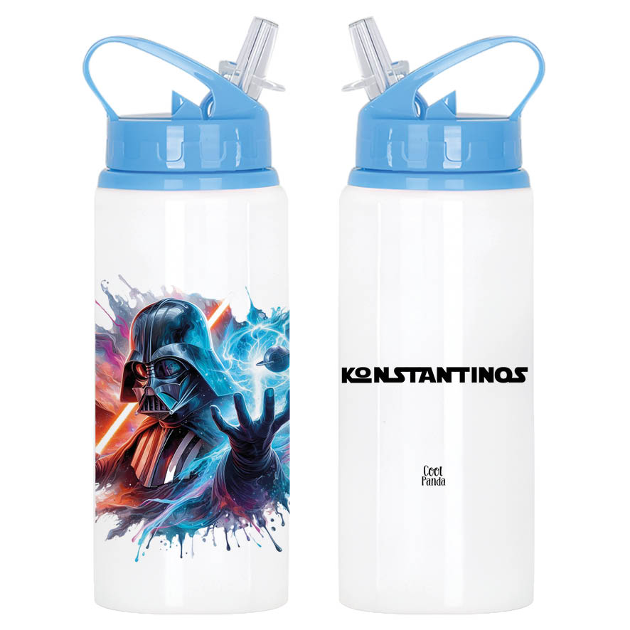 Μπουκάλι νερού με καλαμάκι λευκό “Star Wars Σπαθί”