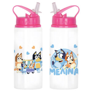 Μπουκάλι νερού με καλαμάκι λευκό “Bluey”