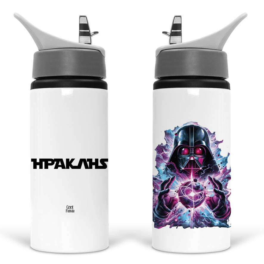 Μπουκάλι νερού με καλαμάκι λευκό “Star Wars Purple”