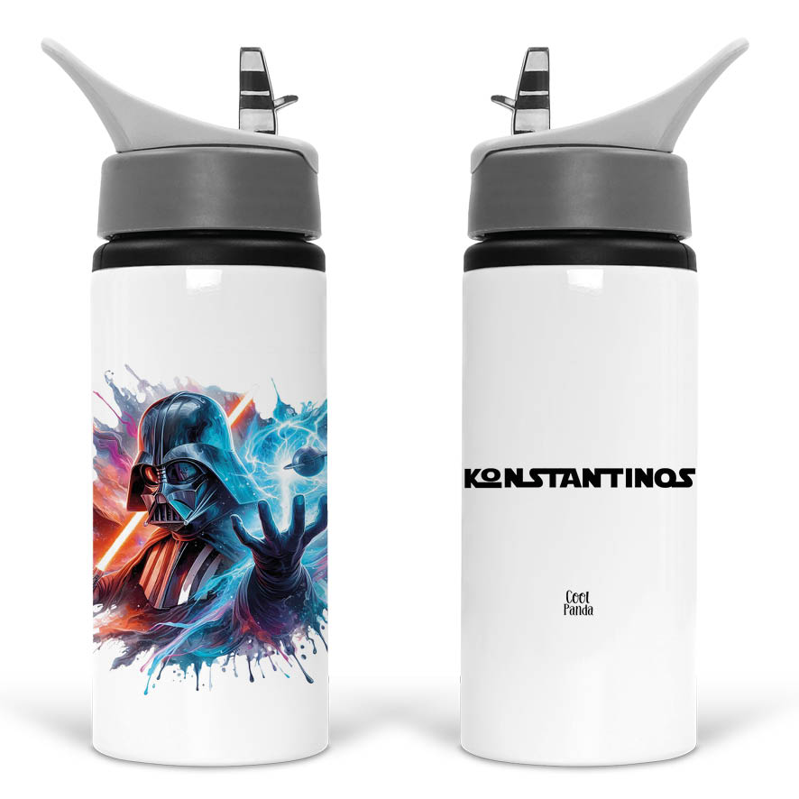 Μπουκάλι νερού με καλαμάκι λευκό “Star Wars Σπαθί”