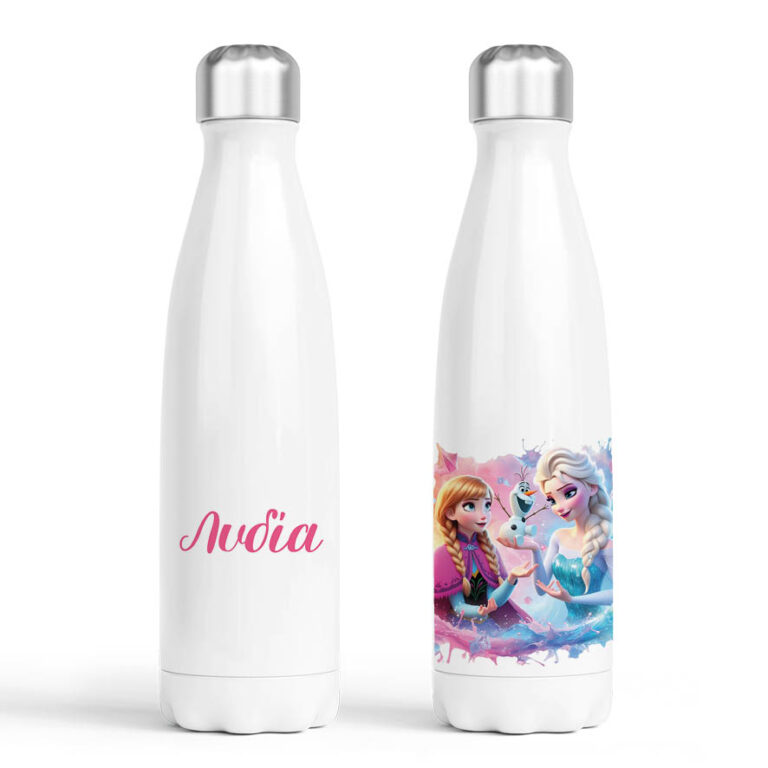Μπουκάλι νερού θερμός λευκό “Frozen Elsa & Anna”