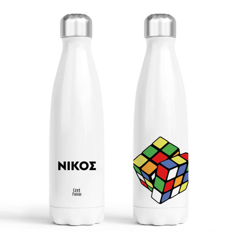 Μπουκάλι νερού θερμός λευκό “Rubik”