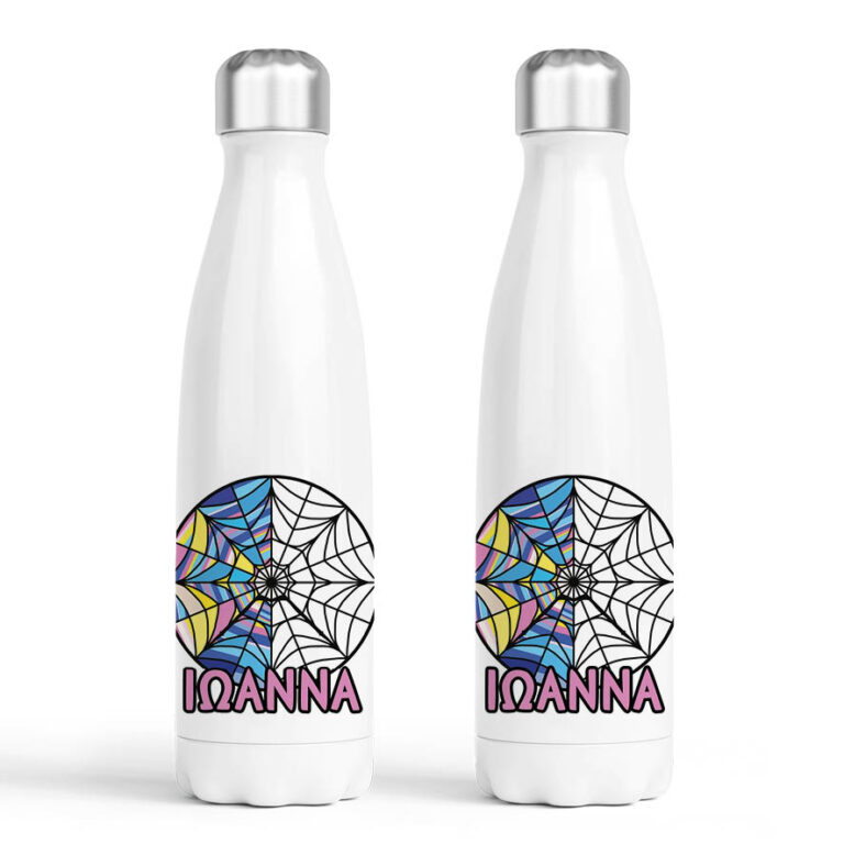 Μπουκάλι νερού θερμός λευκό “Ιστός Wednesday”